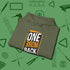 One More Rack Billiards Hoodie, folded view, in Military Green helps your stroke and your style